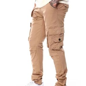 New mens Copper Rivet slim fit lightweight cargo casual jeans pants